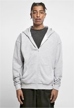 BuildYourBrand Ultra Heavy Zip Hoody 460 g/m², Heather Grey L, BY192 – Bild 1