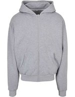 BuildYourBrand Ultra Heavy Zip Hoody 460 g/m², Heather Grey L, BY192 – Chine Gris