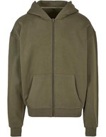 BuildYourBrand Ultra Heavy Zip Hoody 460 g/m², Heather Grey L, BY192 – Olive