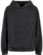 BuildYourBrand Oversize Hoody mit Acid-Waschung für Damen – Black