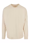 BuildYourBrand Oversized Langarm-T-Shirt mit Rundhalsausschnitt, Sand L, BY198 – Bild 3