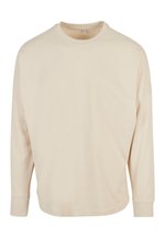 BuildYourBrand Oversized Langarm-T-Shirt mit Rundhalsausschnitt, Sand L, BY198 – Bild 3