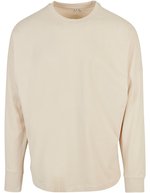 BuildYourBrand Oversized Langarm-T-Shirt mit Rundhalsausschnitt, Sand L, BY198 – Sabbia