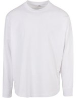 BuildYourBrand Oversized Langarm-T-Shirt mit Rundhalsausschnitt, Sand L, BY198 – Bianco