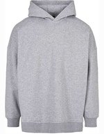 BuildYourBrand Oversized Hoody mit überkreuzter Kapuze – Grey