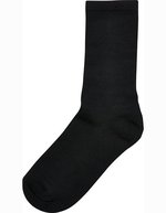 BuildYourBrand Crew-Socken mit elastischen Rippbündchen – Black