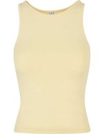 BuildYourBrand Racerback Top Slim Fit für Damen – Soft Yellow