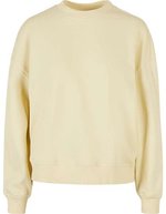 BuildYourBrand Oversized Crewneck Sweatshirt 300g/m² für Damen, White M, BY212 – Soft Yellow