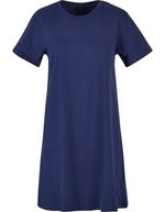 BuildYourBrand Tee-Kleid mit Rundhalsausschnitt für Damen – Light Navy