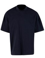 BuildYourBrand Oversized T-Shirt mit Mock Neck für Herren, Black 3XL, BY230 – Blu navy