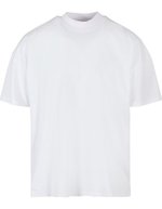 BuildYourBrand Oversized T-Shirt mit Mock Neck für Herren, Black 3XL, BY230 – Bianco