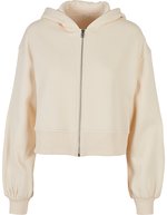 BuildYourBrand Oversized Zip-Jacket mit Kapuze, White Sand XL, BY237 – Bianco Sabbia