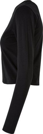 BuildYourBrand Bauchfreies Damen Longsleeve T-Shirt, Black S, BY261 – Bild 5
