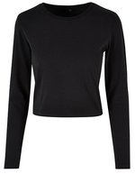 BuildYourBrand Bauchfreies Damen Longsleeve T-Shirt, Black S, BY261 – Bild 2