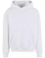 BuildYourBrand Ultra Heavy Oversized Kapuzenpullover Fleece, Viola Blue M, BY268 – Bianco