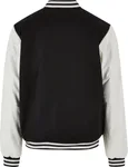 BuildYourBrand Oldschool College Jacket in Schwarz-Weiß, Black/White M, BY269 – Bild 4