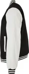 BuildYourBrand Oldschool College Jacket in Schwarz-Weiß, Black/White M, BY269 – Bild 5