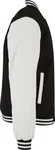 BuildYourBrand Oldschool College Jacket in Schwarz-Weiß, Black/White M, BY269 – Bild 6
