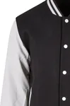 BuildYourBrand Oldschool College Jacket in Schwarz-Weiß, Black/White M, BY269 – Bild 7