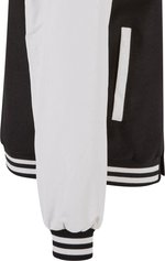 BuildYourBrand Oldschool College Jacket in Schwarz-Weiß, Black/White XS, BY269 – Bild 8