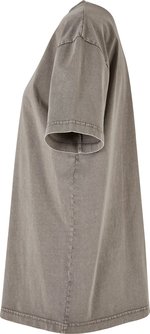 BuildYourBrand Oversized Acid Wash T-Shirt Baumwolle, Asphalt XS, BY270 – Bild 4