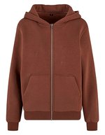 Ladies Fluffy Zip Hoody – Chocolate Brown