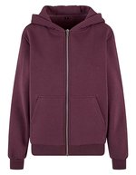 Ladies Fluffy Zip Hoody – Plum Purple