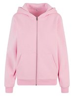 Ladies Fluffy Zip Hoody – Soft Pink