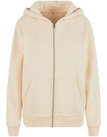 Ladies Fluffy Zip Hoody – White Sand