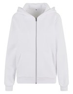 Ladies Fluffy Zip Hoody – White
