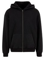 Vintage Heavy Zip Hoodie – Black