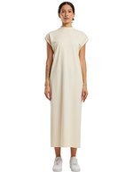 Ladies Long Extended Shoulder Dress – White Sand