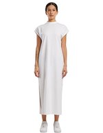 Ladies Long Extended Shoulder Dress – White