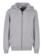 Kids Fluffy Zip Hoody – Heather Grey