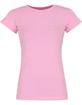 Ladies Basic Stretch Tee – Soft Pink
