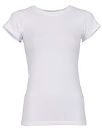 Ladies Basic Stretch Tee – Blanc