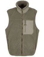 Bonded Sherpa Vest – Pale Olive