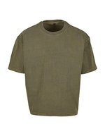 Vintage Cropped Heavy Oversize Tee – Warm Khaki