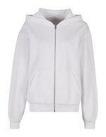 Ladies Loose Fit Zip Hoody – White
