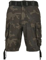 Build Your Brandit Savage Cargoshorts mit großen Seitentaschen – Dark Camo