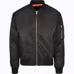 Build Your Brandit MA1 Giacca bomber con fodera interna arancione – Black