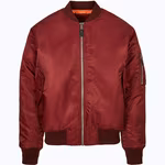 Build Your Brandit MA1 Giacca bomber con fodera interna arancione – Burgundy