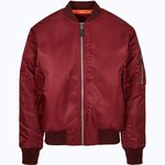Build Your Brandit MA1 Bomberjacke mit orangefarbenem Innenfutter – Burgundy