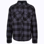 Build Your Brandit Checked Flannel Shirt made of Cotton – Black-Grey