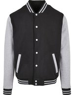Basic College Jacket – Black/Heather Grey