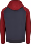 Build Your Brand Basic Felpa con cappuccio Basic Raglan con tasca canguro, Black/Red XS, BYBB005 – immagine 4