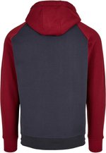 Build Your Brand Basic Basic Raglan Hoody mit Kängurutasche, Black/Red XS, BYBB005 – Bild 4
