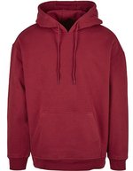 Basic Oversize Hoody aus Baumwoll-Mix – Burgundy