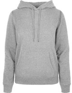 Build Your Brand Basic Basic Hoody mit Kängurutasche für Damen, Burgundy XS, BYBB007 – Melange Grigio