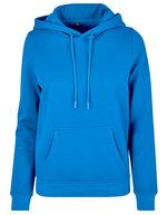 Build Your Brand Basic Basic Hoody mit Kängurutasche für Damen, Burgundy XS, BYBB007 – Intense Blu